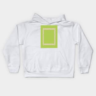 Waves Square Frame - Pink Green Kids Hoodie